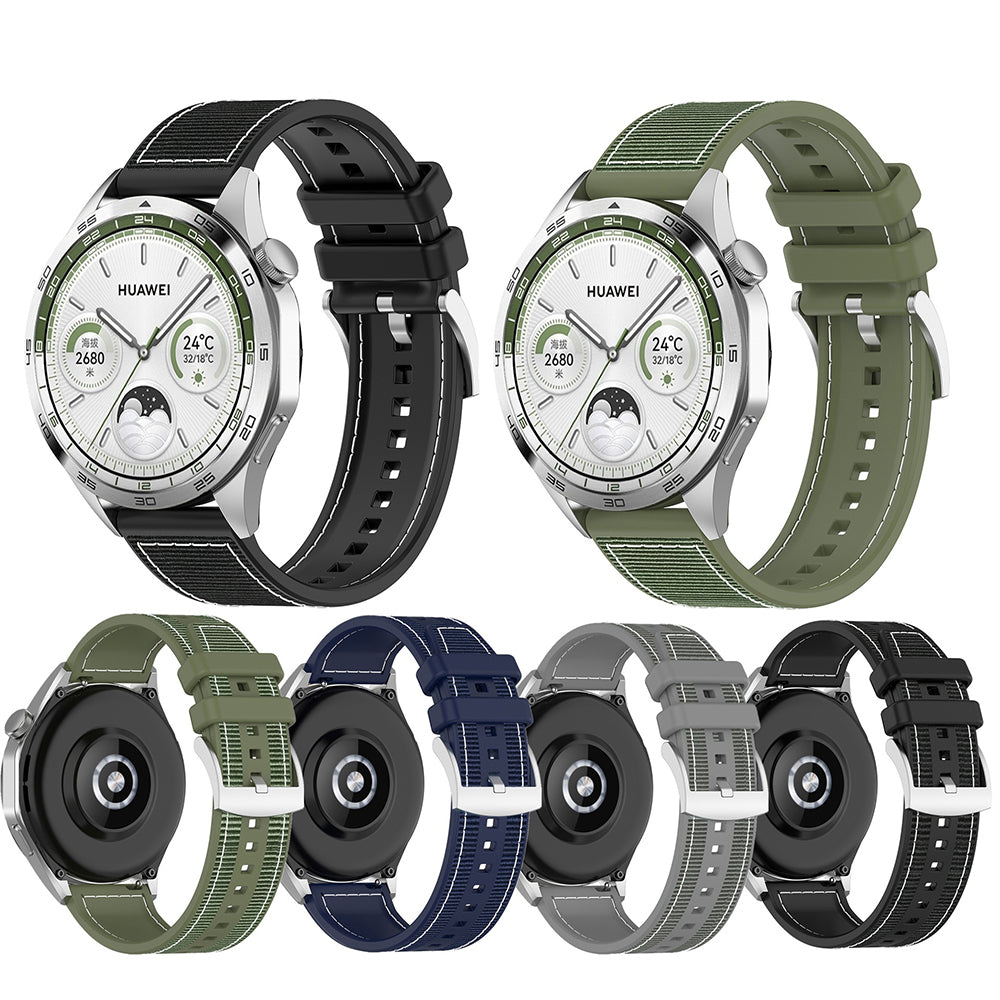 Techsuit W051 band voor Huawei Watch / Xiaomi Watch Series, 22mm, Gri