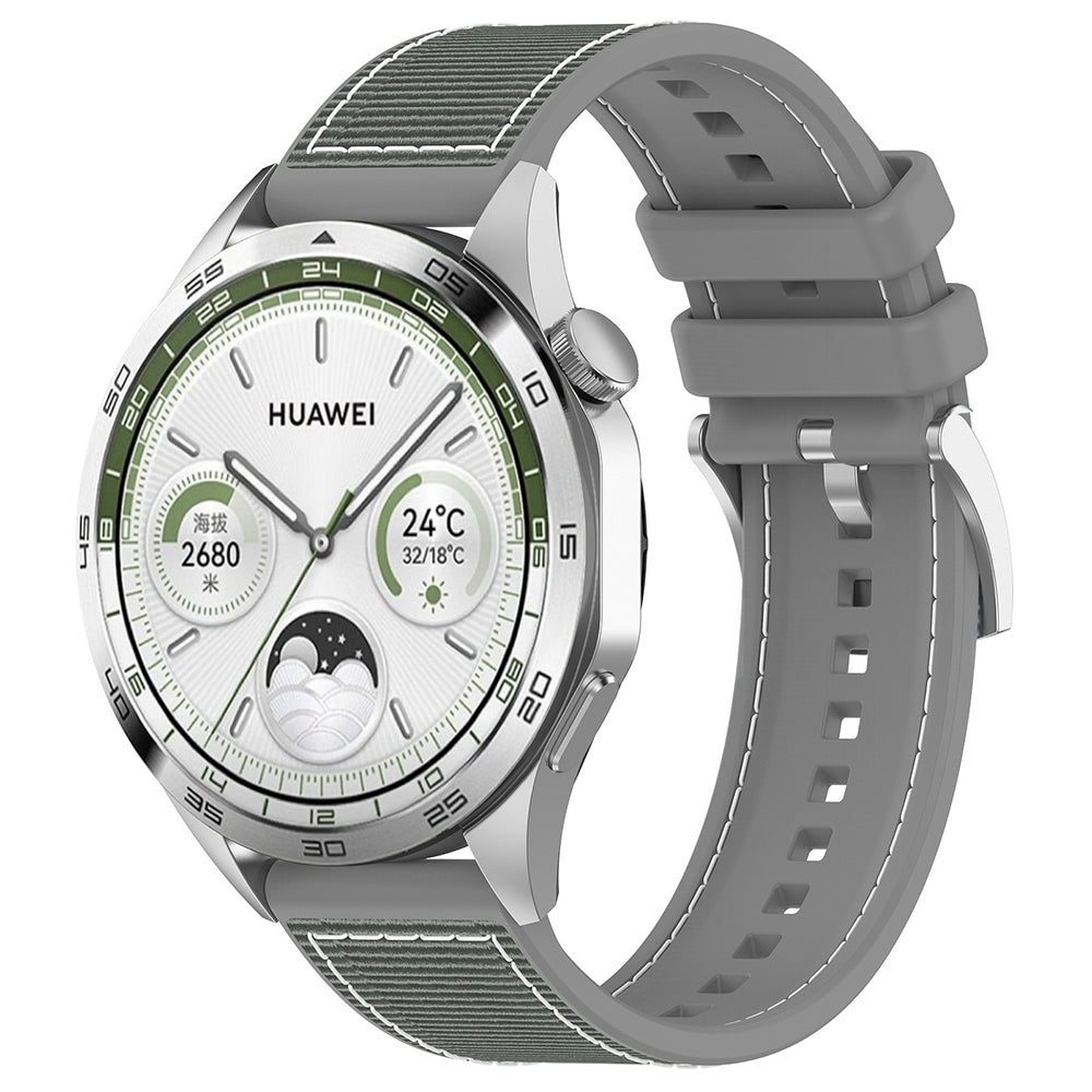 Techsuit W051 band voor Huawei Watch / Xiaomi Watch Series, 22mm, Gri