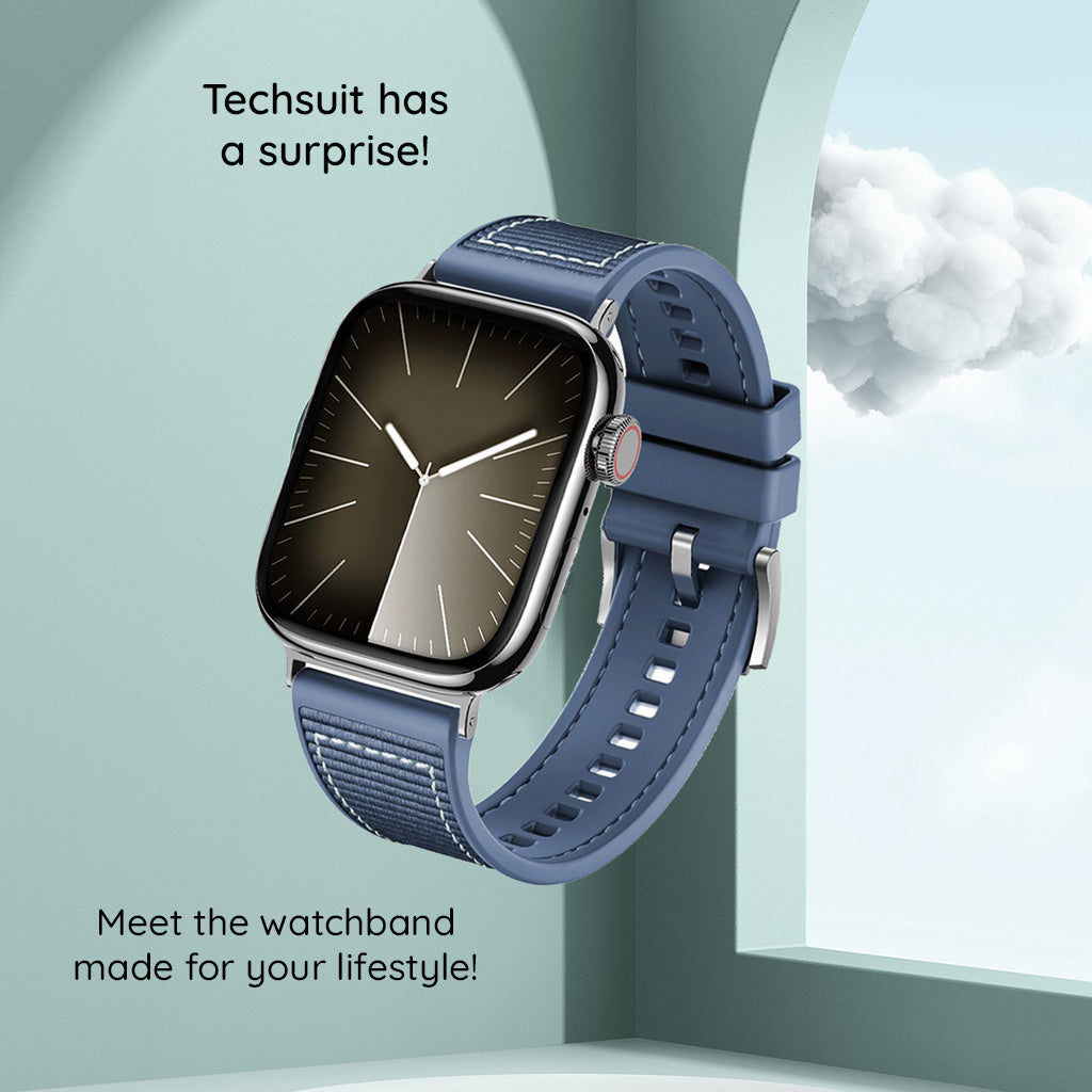 Techsuit W051 band voor Huawei Watch / Xiaomi Watch Series, 22mm, Gri