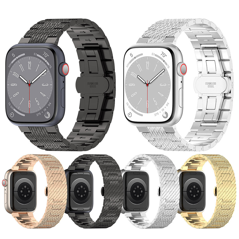 Techsuit W052 band voor Apple Watch 42mm / 41mm / 40mm / 38mm Series, Zilverkleurig