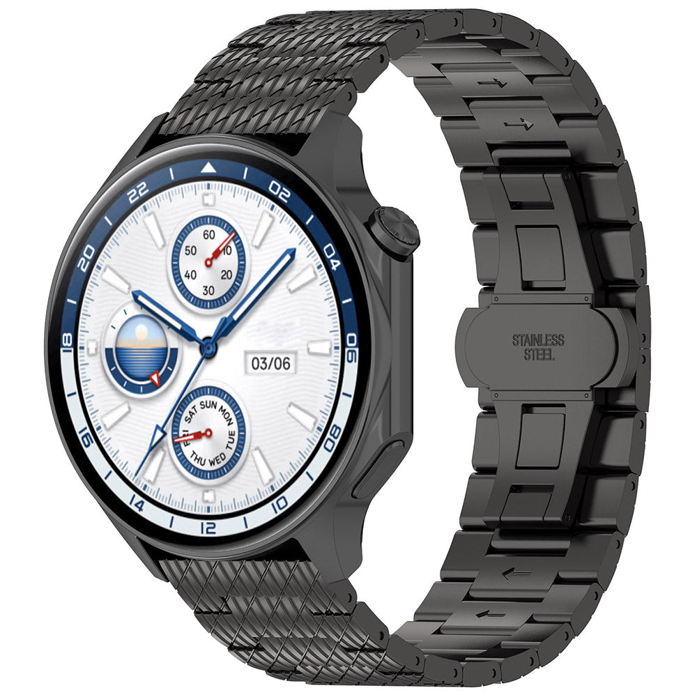 Techsuit W052 band voor Huawei Watch / Xiaomi Watch Series, 22mm, Zwart