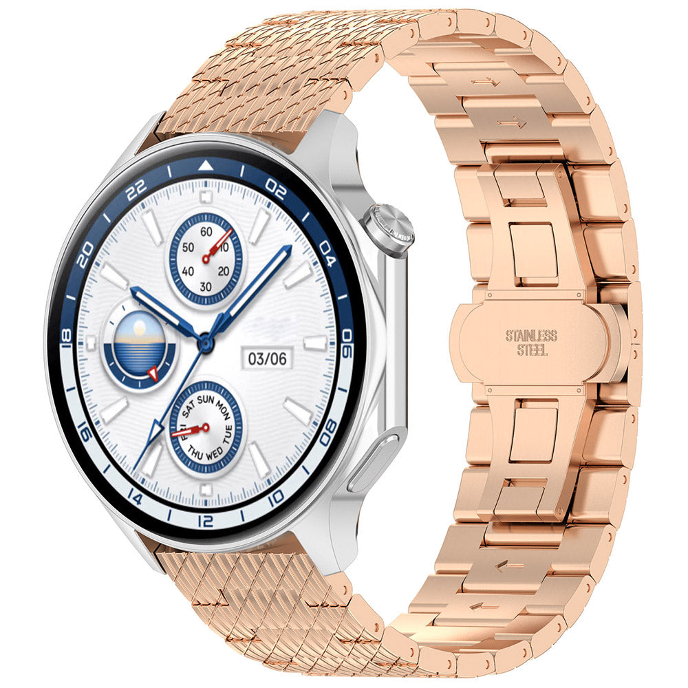 Techsuit W052 band voor Huawei Watch / Xiaomi Watch Series, 22mm, Rosé Goud