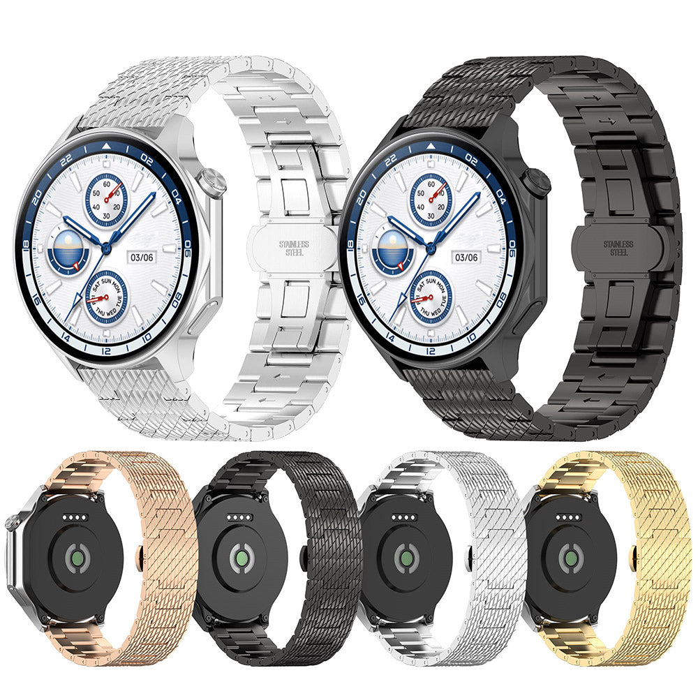 Techsuit W052 band voor Huawei Watch / Xiaomi Watch Series, 22mm, Rosé Goud