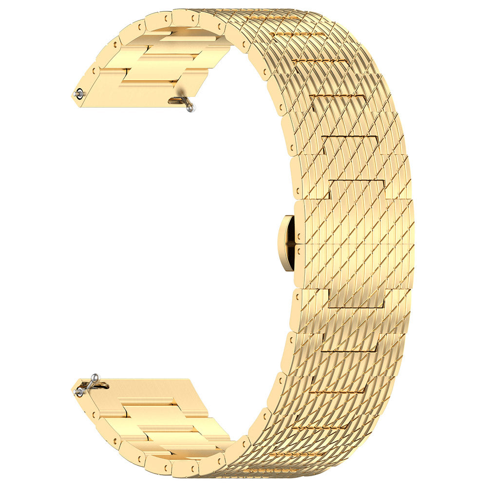 Techsuit W052 band voor Samsung Galaxy Watch / Huawei Watch Series, 20mm, Goudkleurig