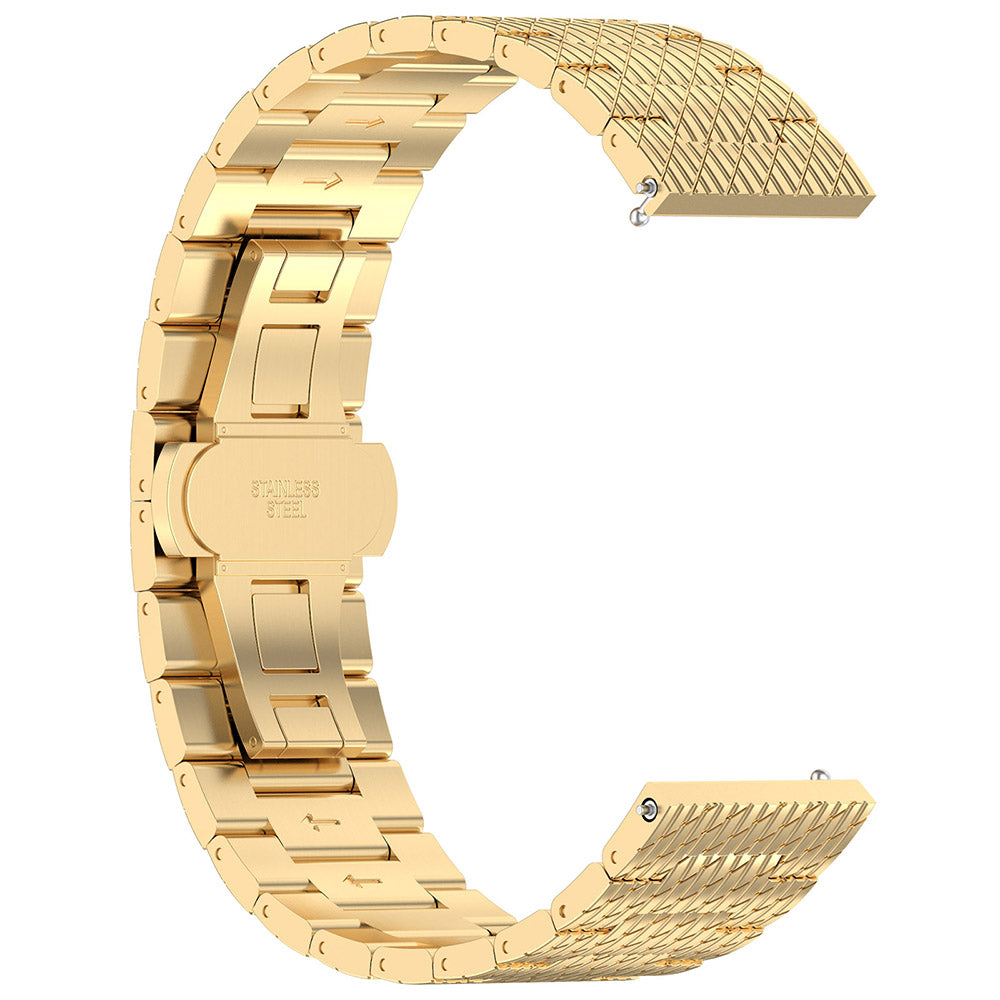 Techsuit W052 band voor Samsung Galaxy Watch / Huawei Watch Series, 20mm, Goudkleurig
