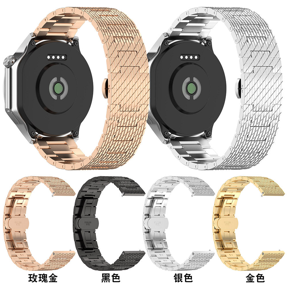 Techsuit W052 band voor Samsung Galaxy Watch / Huawei Watch Series, 20mm, Zwart