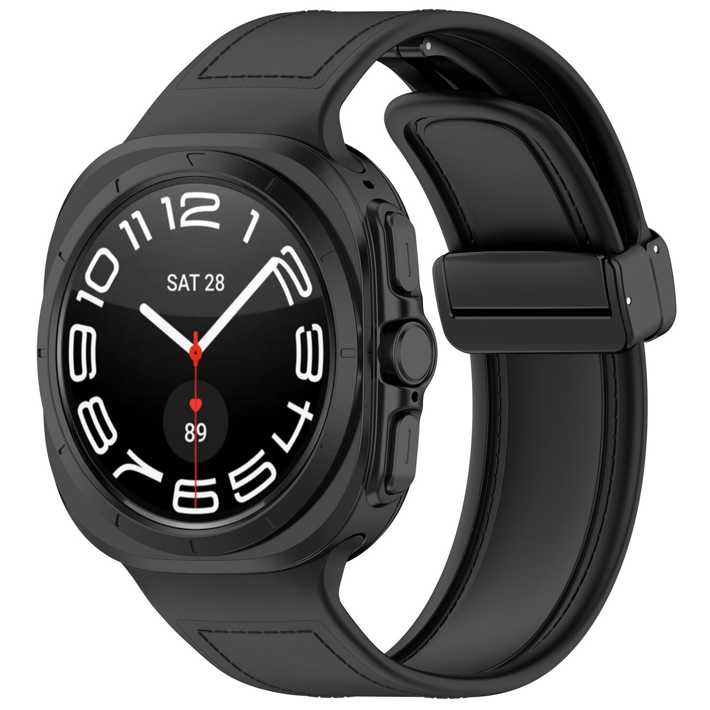 Techsuit W056 band voor Samsung Galaxy Watch Ultra, Zwart