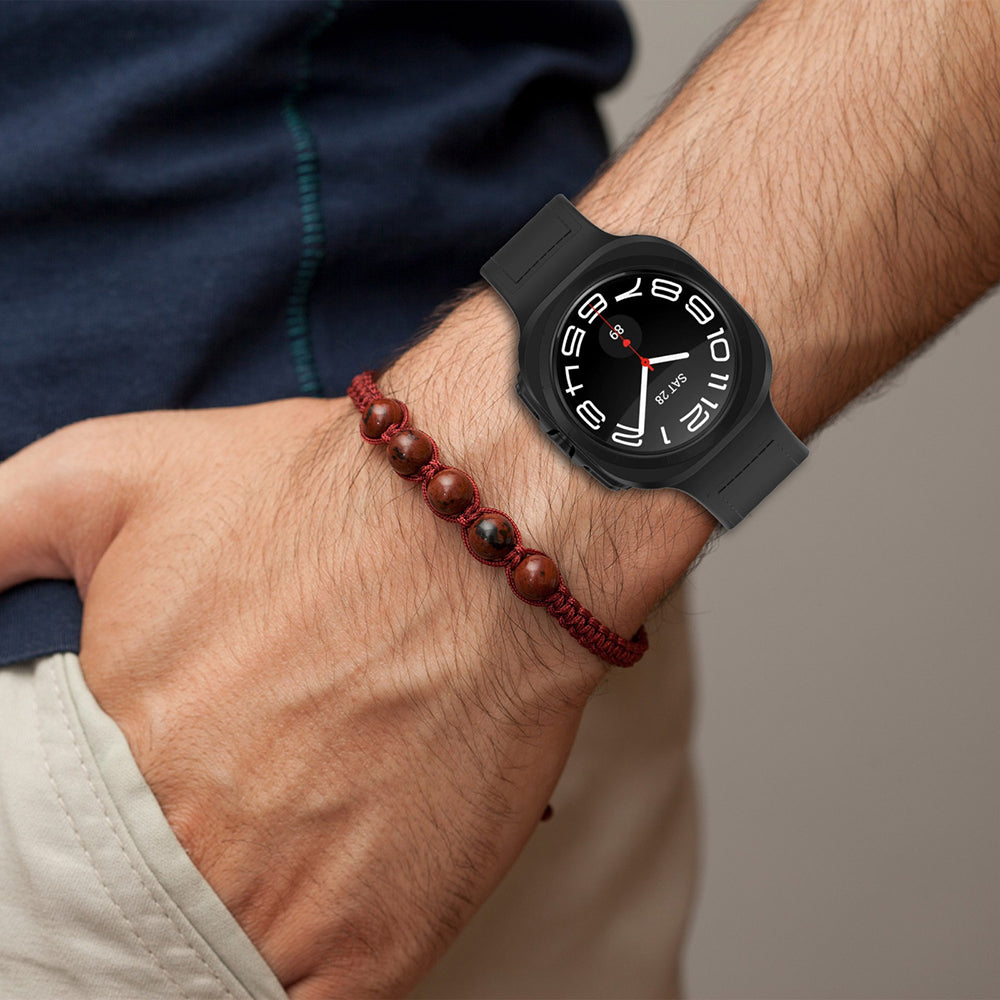 Techsuit W056 band voor Samsung Galaxy Watch Ultra, Zwart