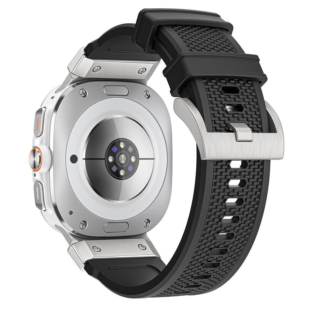 Techsuit W068 band voor Samsung Galaxy Watch Ultra, Zilverwit