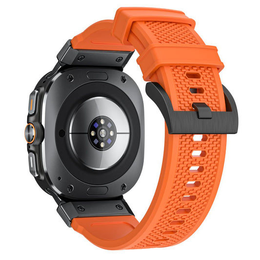 Techsuit W068 band voor Samsung Galaxy Watch Ultra, Zwart Oranje