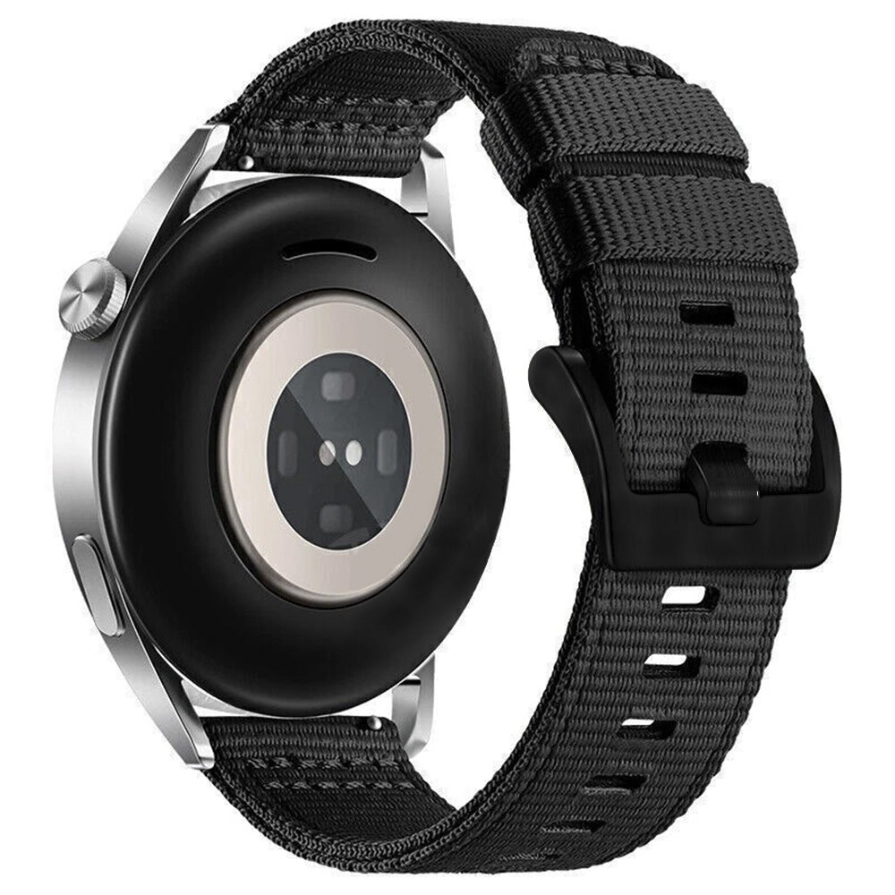 Techsuit W070 band voor Samsung Galaxy Watch / Huawei Watch Series, 20mm, Zwart