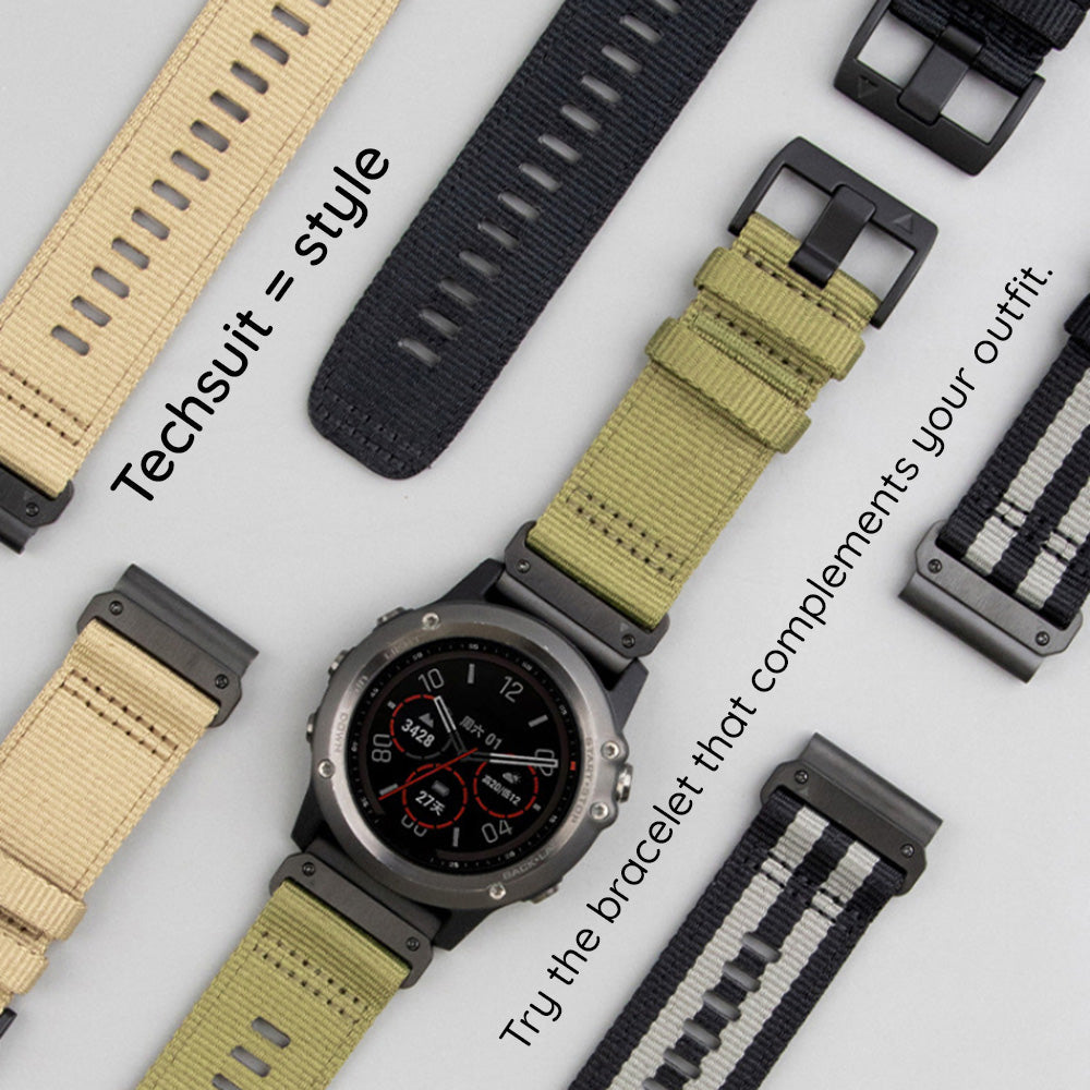 Techsuit W070 band voor Samsung Galaxy Watch / Huawei Watch Series, 22mm, Oranje