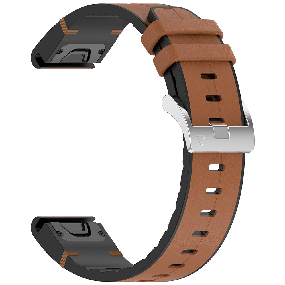 Techsuit W071 band voor Garmin Watch Fenix / Forerunner Series, 22mm, Bruin