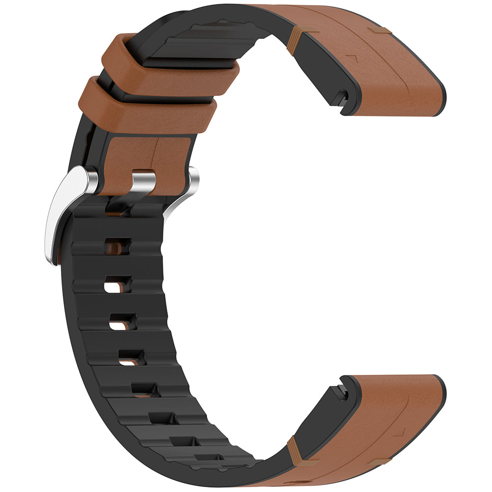 Techsuit W071 band voor Garmin Watch Fenix / Forerunner Series, 22mm, Bruin