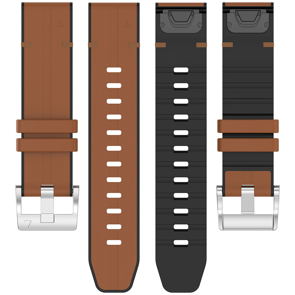 Techsuit W071 band voor Garmin Watch Fenix / Forerunner Series, 22mm, Bruin