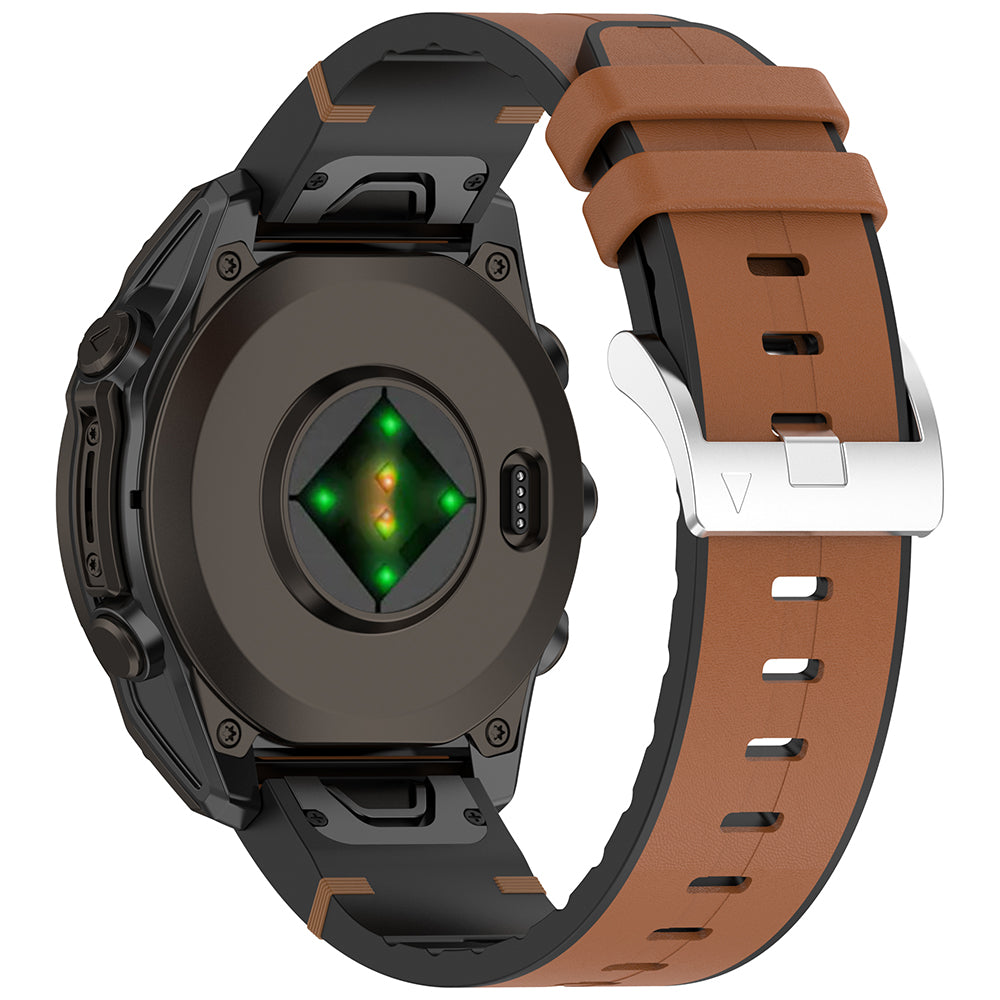 Techsuit W071 band voor Garmin Watch Fenix / Forerunner Series, 22mm, Bruin