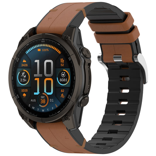 Techsuit W071 band voor Garmin Watch Fenix Series, 26mm, Bruin