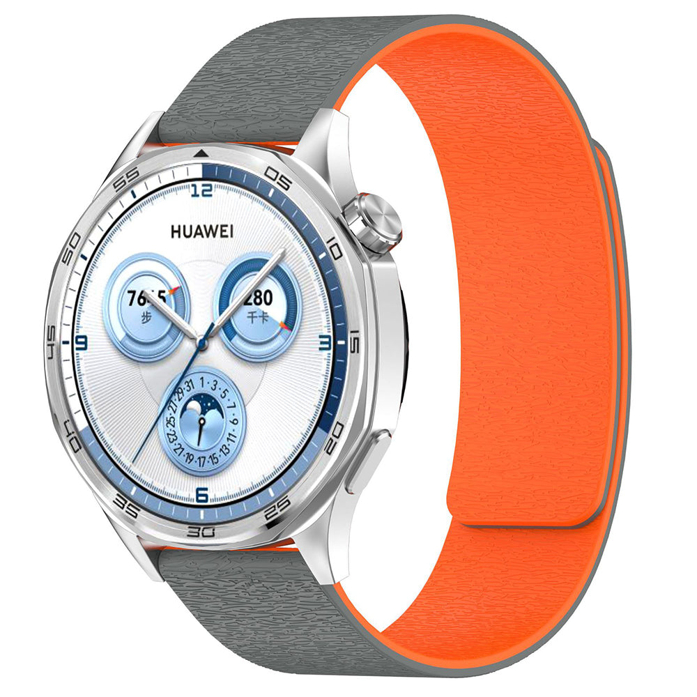 Techsuit W074 band voor Samsung Galaxy Watch Series, 20mm, Grijs Oranje