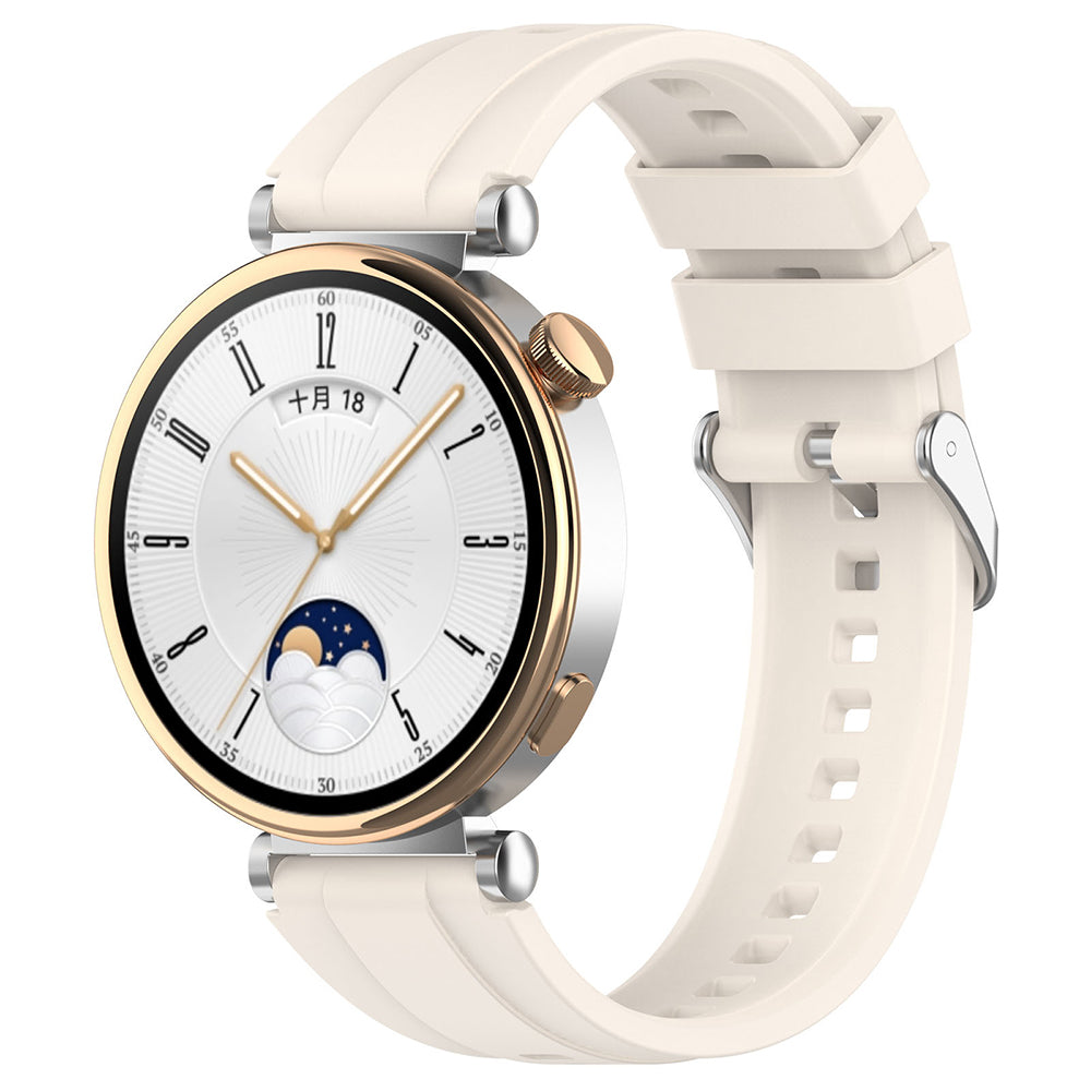 Techsuit W075 band voor Huawei Watch / Garmin Watch Series, 18mm, Beige