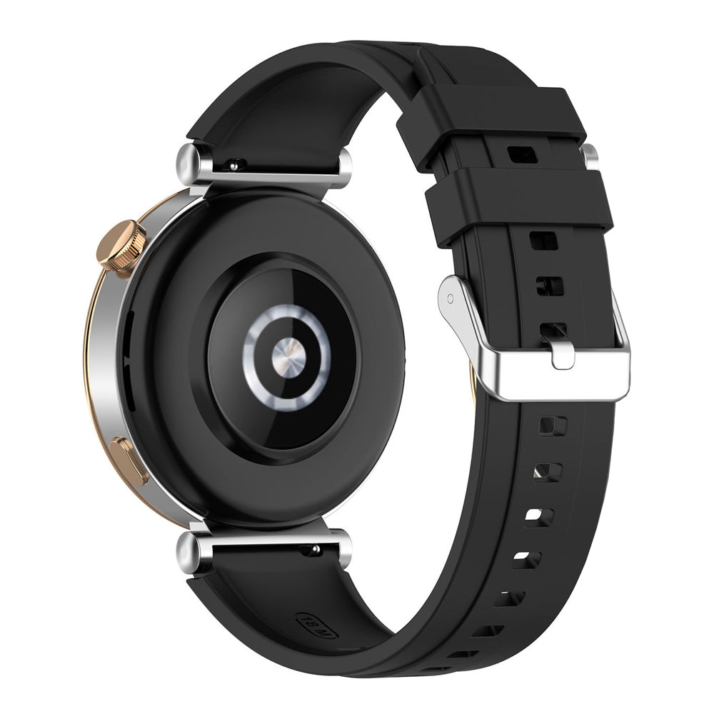Techsuit W075 band voor Huawei Watch / Garmin Watch Series, 18mm, Zwart