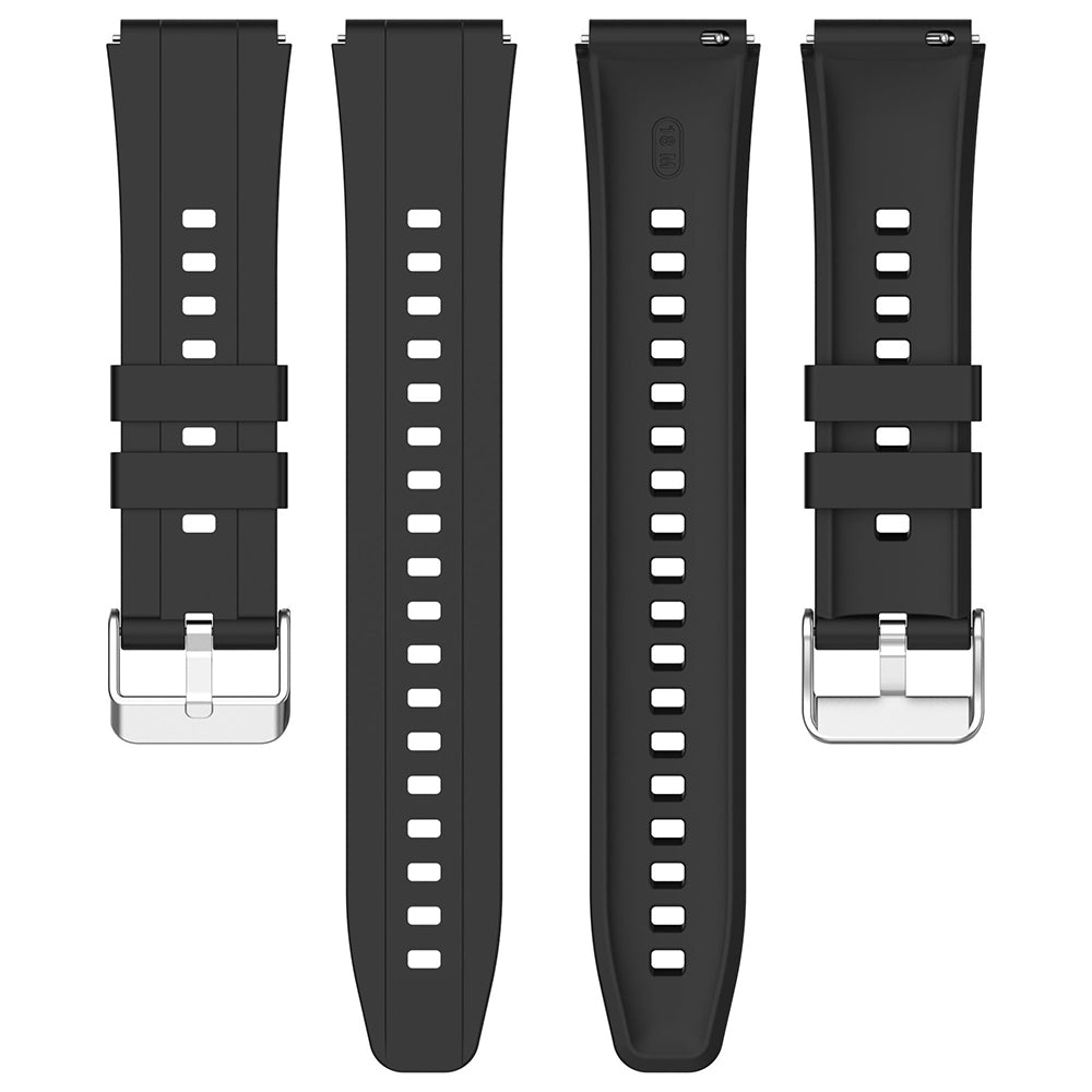 Techsuit W075 band voor Huawei Watch / Garmin Watch Series, 18mm, Zwart