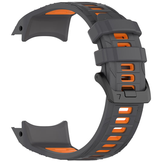 Techsuit W077 band voor Garmin Instinct 3 50mm Solar / Instinct 3 50mm, Grijs Oranje