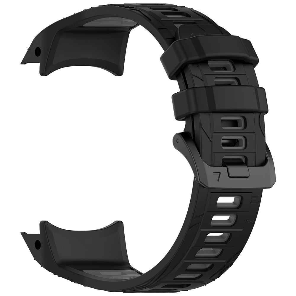 Techsuit W077 band voor Garmin Instinct 3 50mm Solar / Instinct 3 50mm, Zwart Grijs