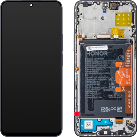 Touchscreen Display Honor 90 Lite / X8a, with Frame and Battery, Midnight Black, Service Pack 0235AEUH