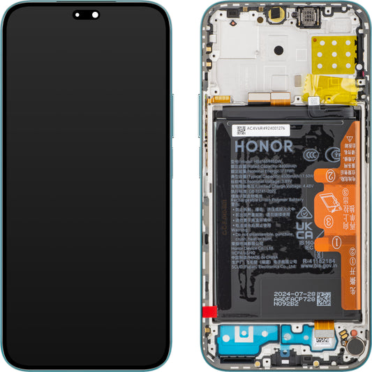 Beeldscherm met aanraakscherm Honor 200 Lite, met frame, blauw (cyaanmeer), servicepack 0235ALPU