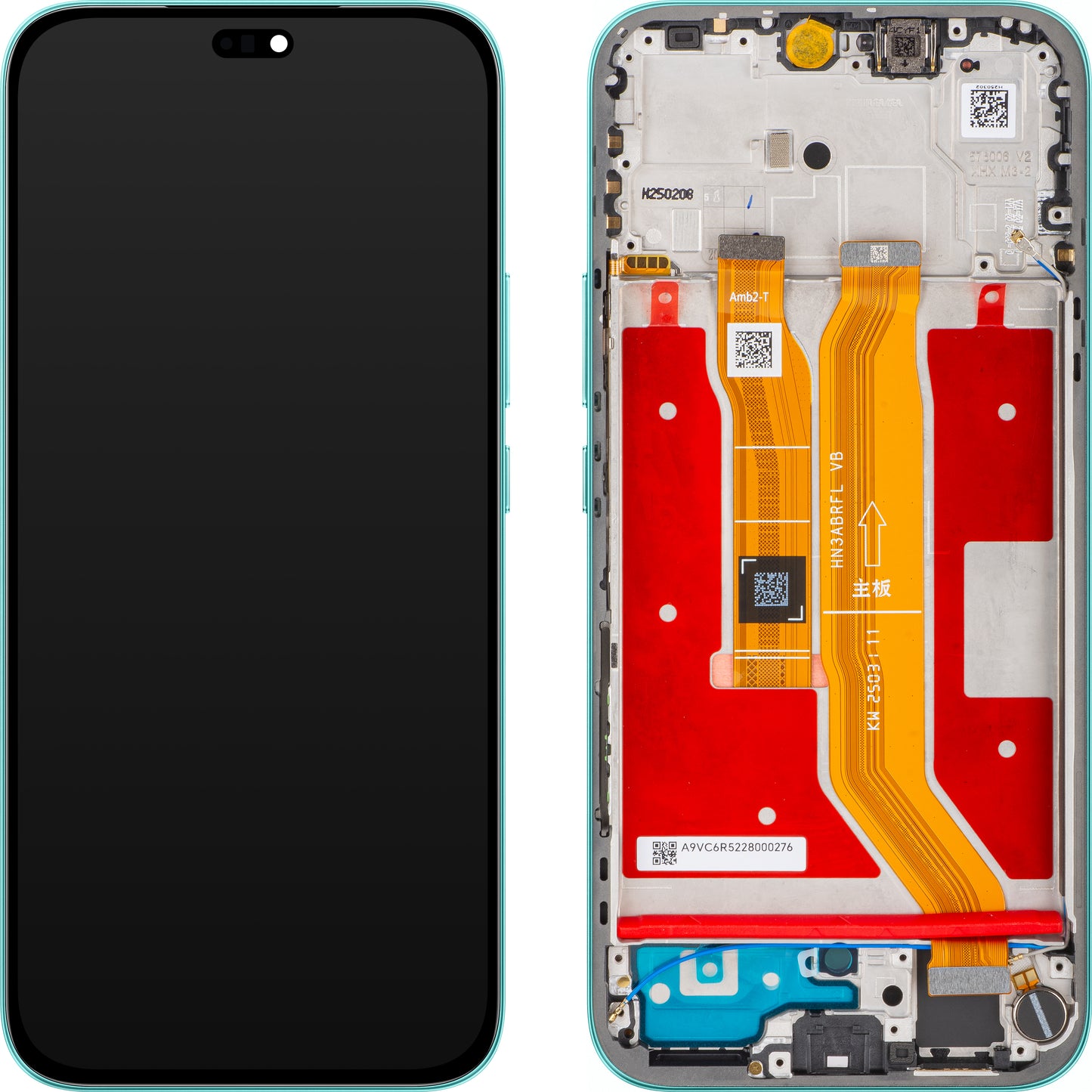 Display met Touchscreen Honor 400 Lite, met Frame, Groen (Marrs Green), Service Pack 0235ANTH