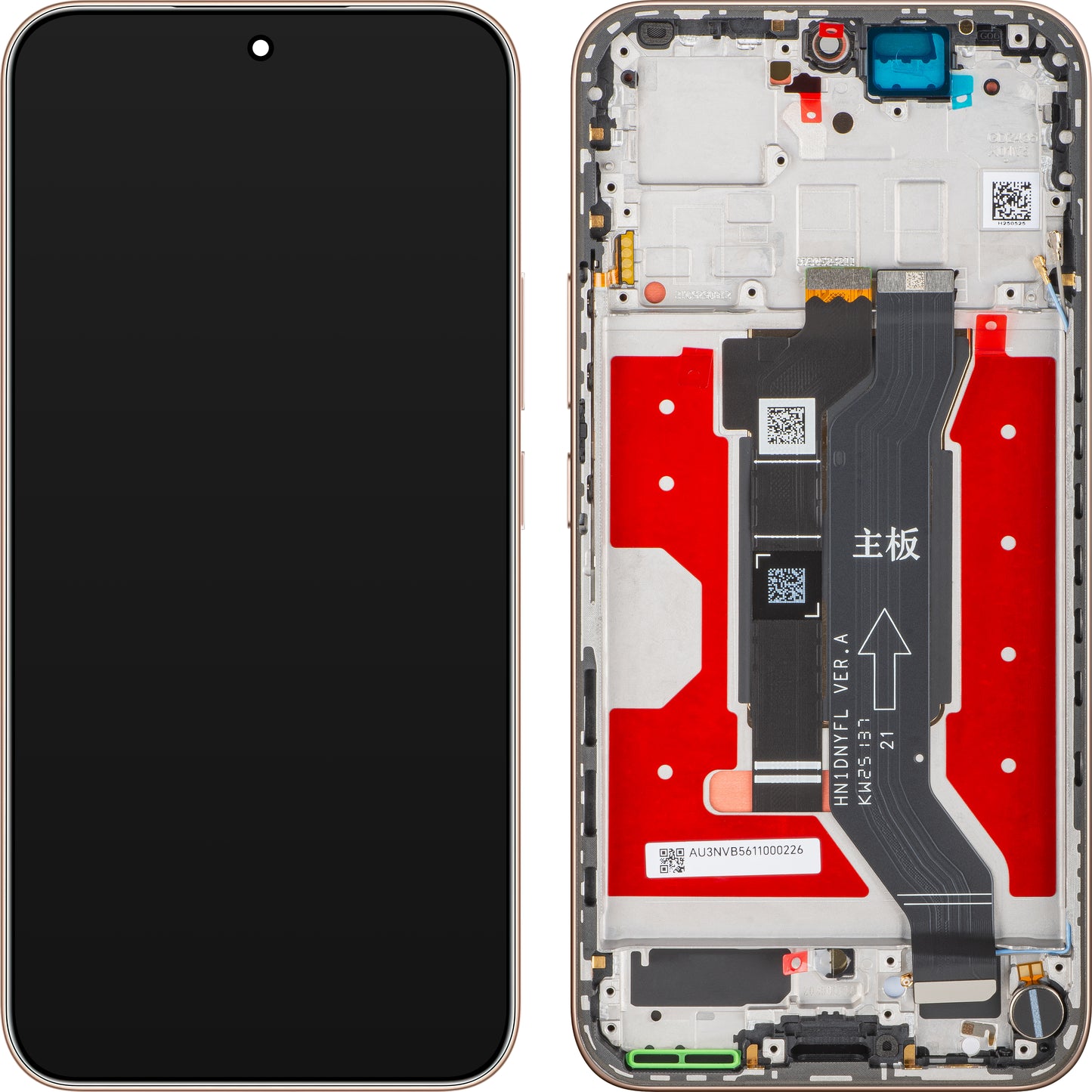 Display met Touchscreen Honor 400, met Frame, Goud (Desert Gold), Service Pack 0235APNU