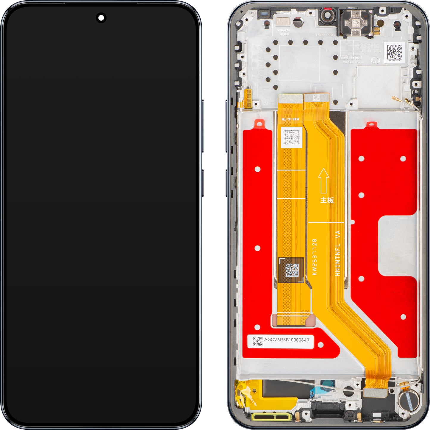 Display met Touchscreen Honor Magic8 Lite, met Frame, Zwart (Midnight Black), Service Pack 0235ARVC