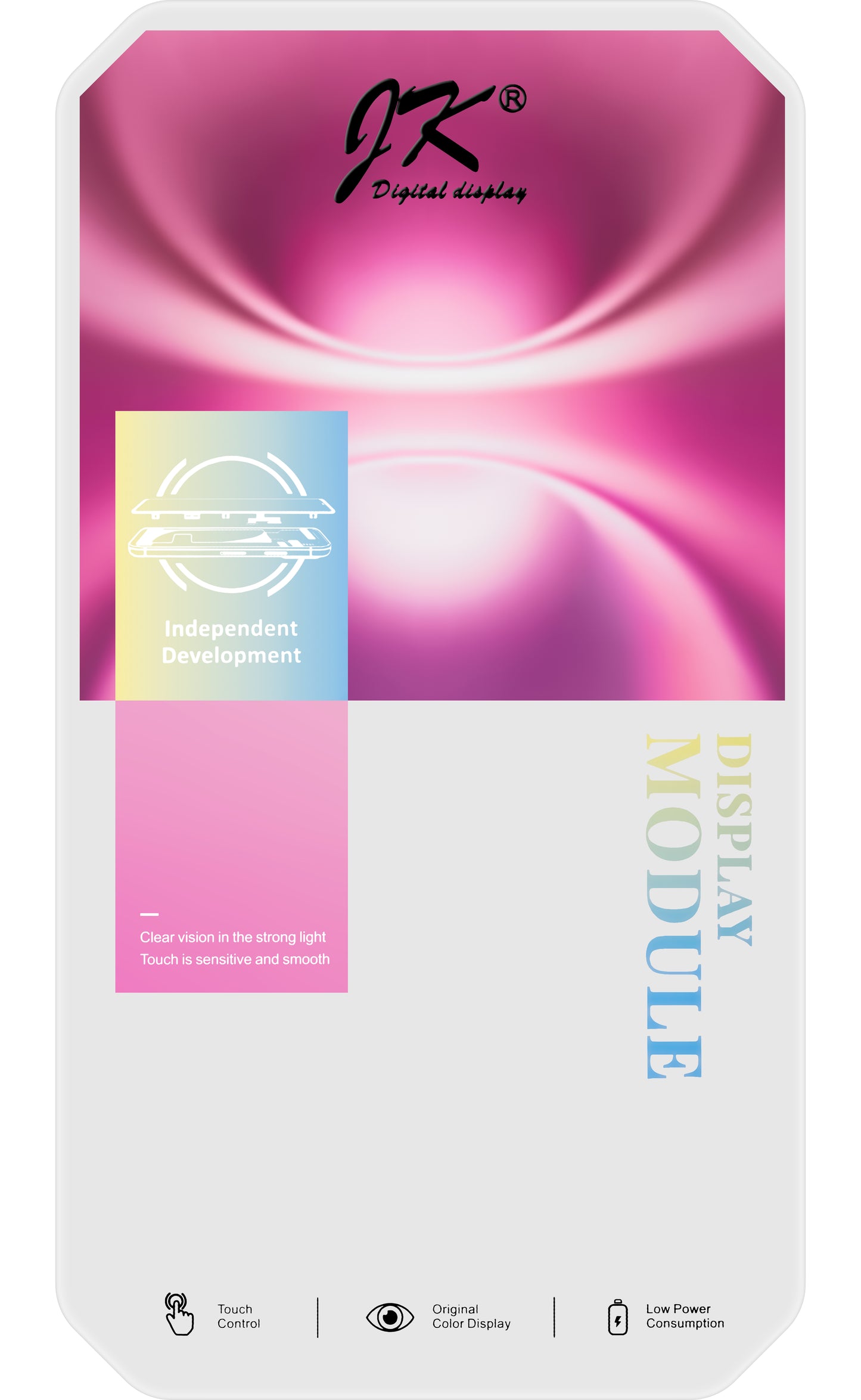 Display met Touchscreen JK voor Apple iPhone 16 Plus, met Frame, LCD In-Cell IC Movable Versie, Zwart