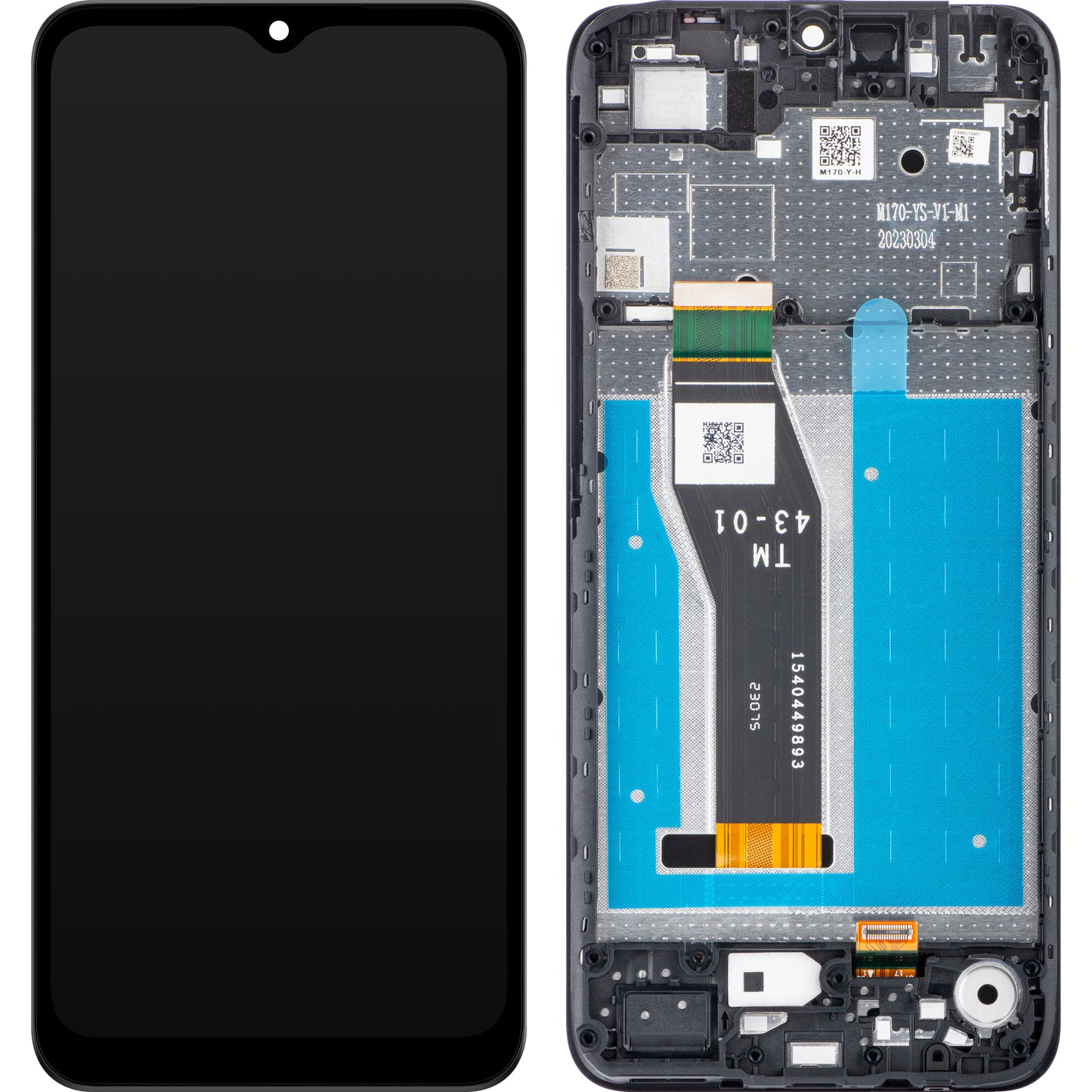 Motorola Moto E13 touchscreen scherm met frame, zwart, Service Pack 5D68C22340