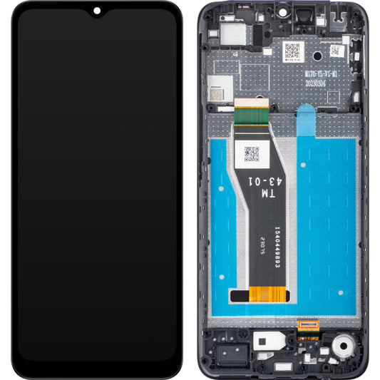 Motorola Moto E13 touchscreen scherm met frame, zwart, Service Pack 5D68C22340