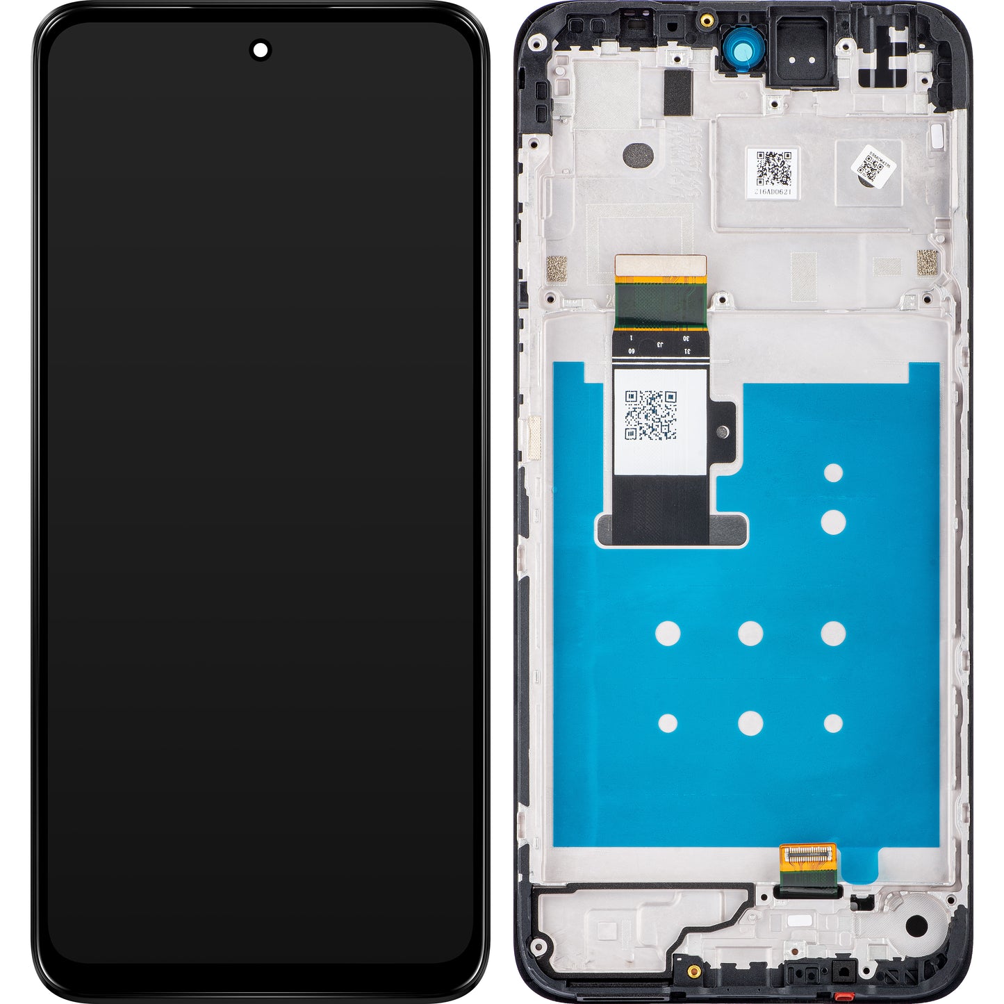 Motorola Moto G13 touchscreen scherm met frame, zwart (mat houtskool), Service Pack 5D68C22318