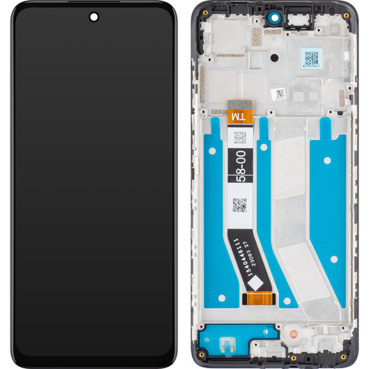 Motorola Moto G73 touchscreen scherm met frame, zwart, Service Pack 5D68C22272