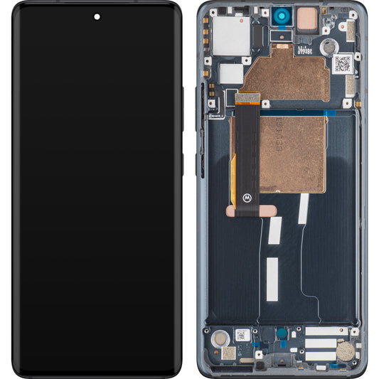 Touchscreen scherm Motorola Edge 30 Fusion, met frame, zwart (kosmisch grijs), Service Pack 5D68C21527