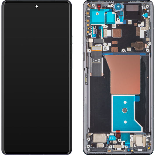 Touchscreen scherm Motorola Edge 40 Pro, met frame, zwart (Interstellar Black), Service Pack 5D68C22010