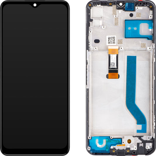 Motorola Moto G50 5G touchscreen scherm, met frame, zwart, Service Pack 5D68C18927