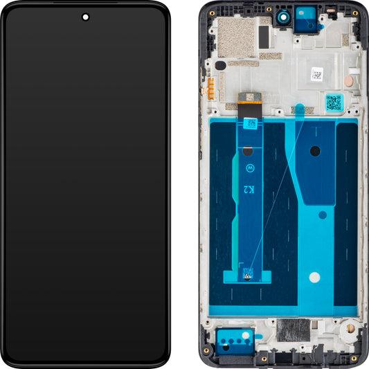 Motorola Moto G84 scherm met aanraakscherm, met frame, zwart, Service Pack 5D68C23231