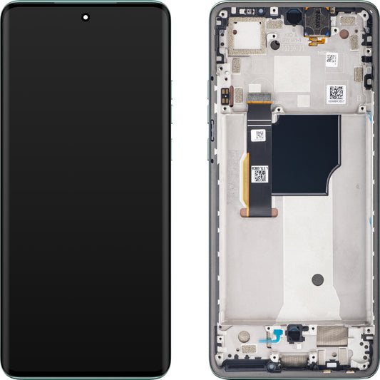Touchscreen scherm Motorola Edge 40 Neo, met frame, L3-versie, turkoois (kalmerende zee), Service Pack 5D68C23159