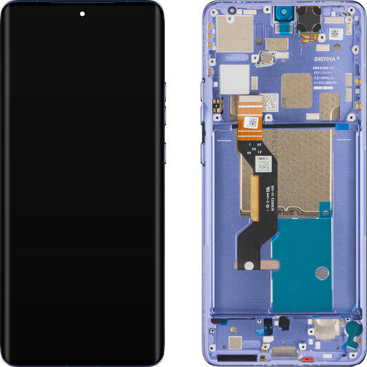 Touchscreen scherm Motorola Edge 50 Pro, met frame, paars (luxe lavendel), Service Pack 5D68C24093