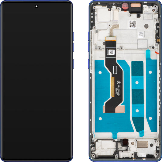 Motorola Moto G85 touchscreen scherm, met frame, kobaltblauw, Service Pack 5D68C24856