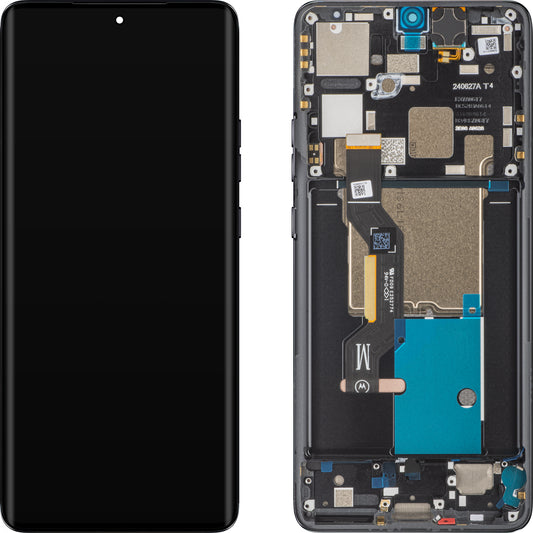 Touchscreen scherm Motorola Edge 50 Pro, met frame, zwart (Black Beauty), Service Pack 5D68C24092