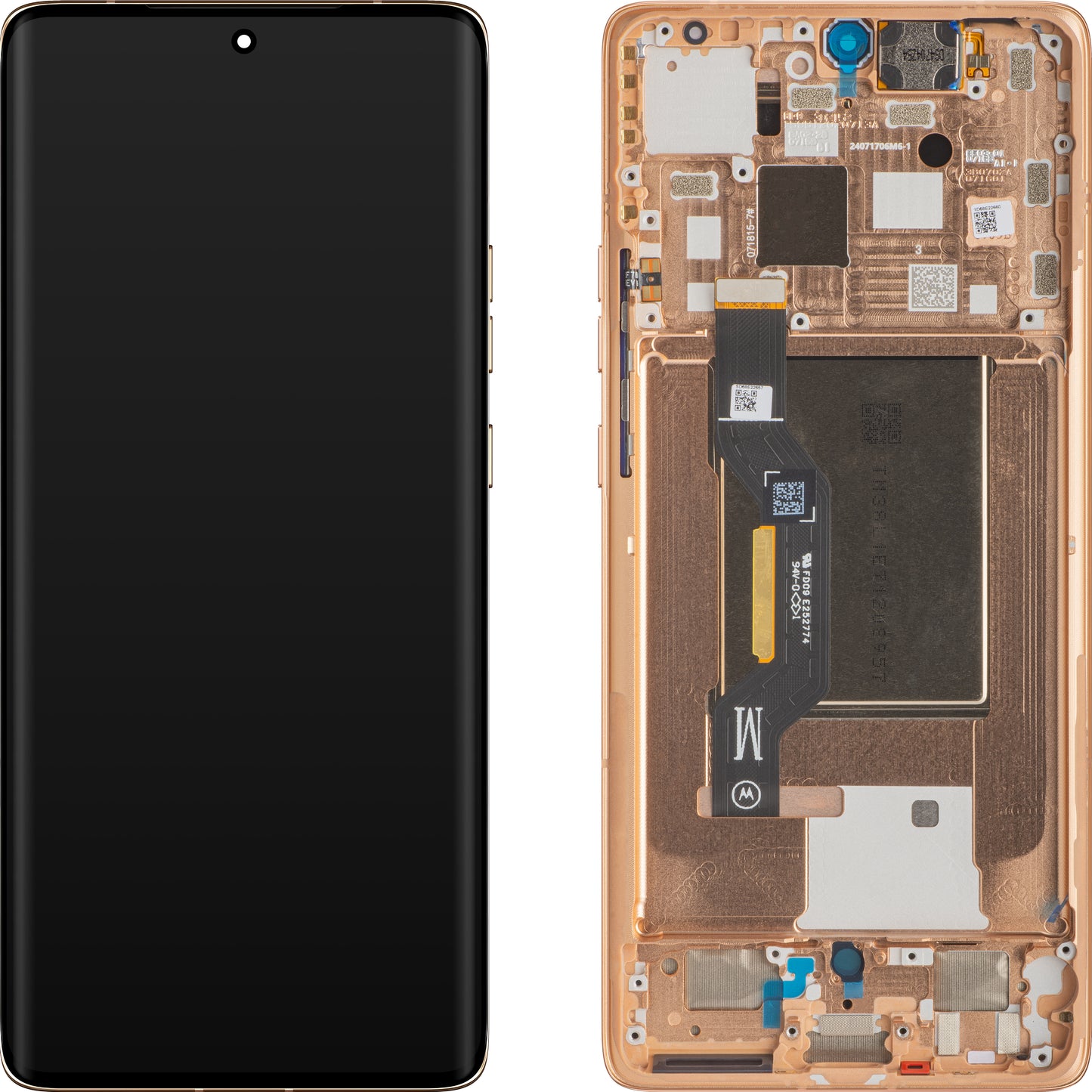 Touchscreen scherm Motorola Edge 50, met frame, roze (Peach Fuzz), Service Pack 5D68C25137