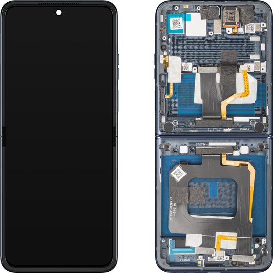 Display met Touchscreen Motorola Razr+ 2025 / Razr+ 2024 / Razr 50 Ultra, met Frame, Sub Inner, Marineblauw (Navy Blazer), Service Pack 5D68C24698