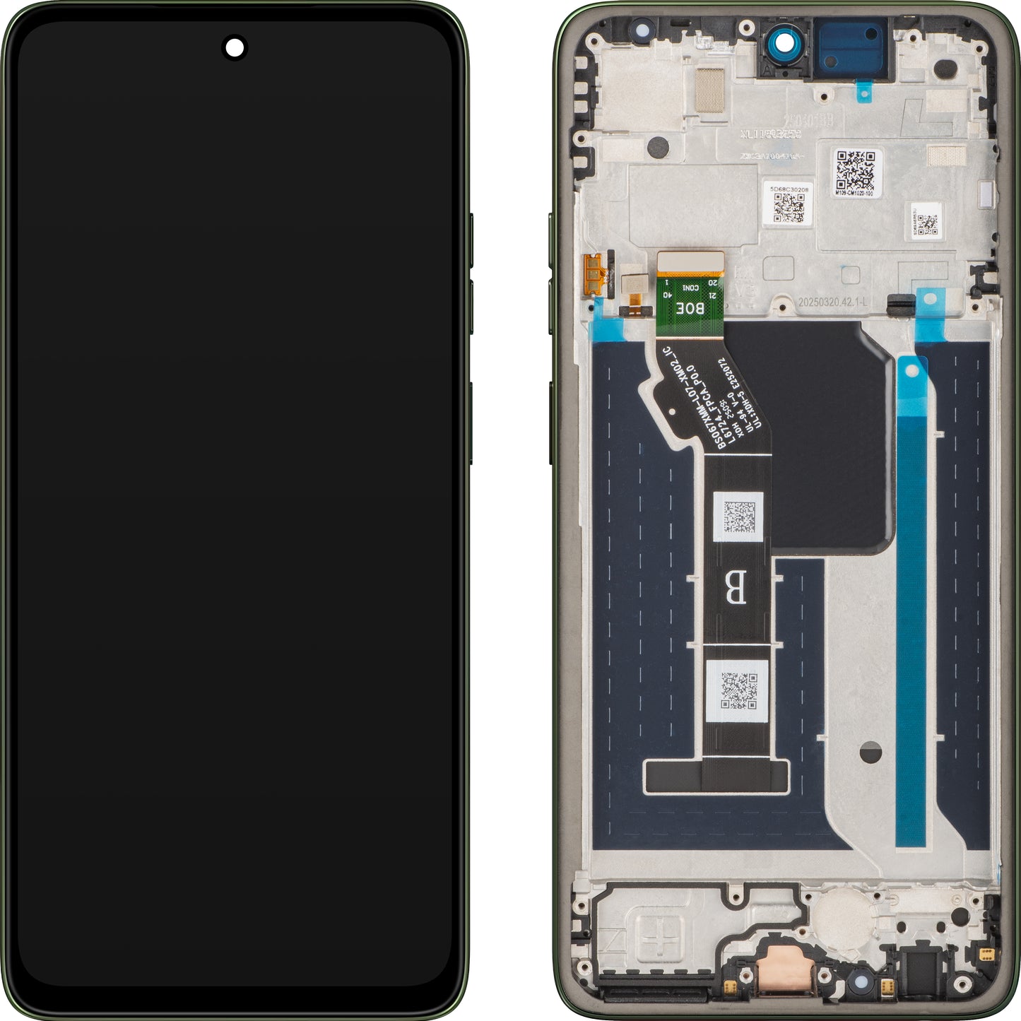 Display met Touchscreen Motorola Moto G56, met Frame, Groen (Pantone Dill), Service Pack 5D68C30207