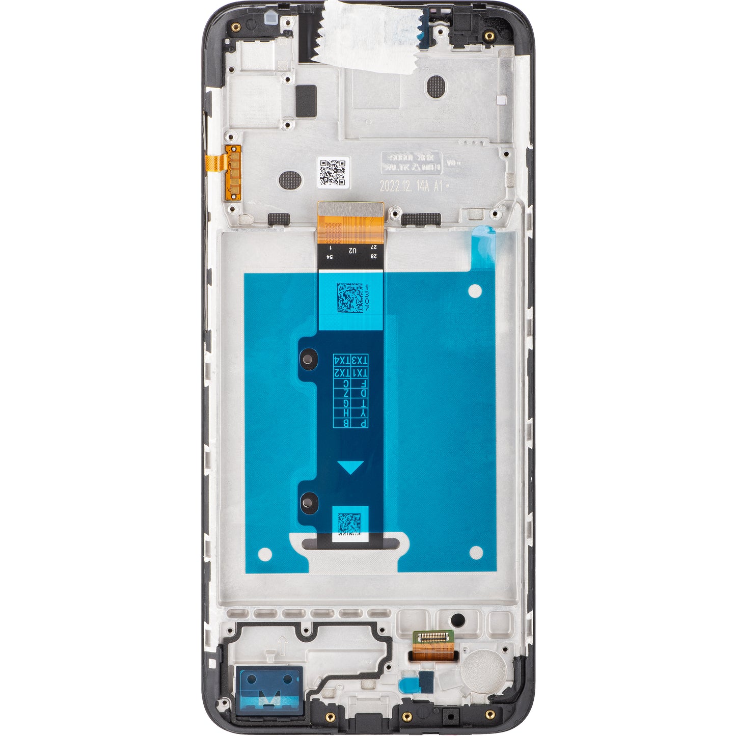 Motorola Moto E20 touchscreen scherm met frame, zwart, Service Pack 5D68C19457