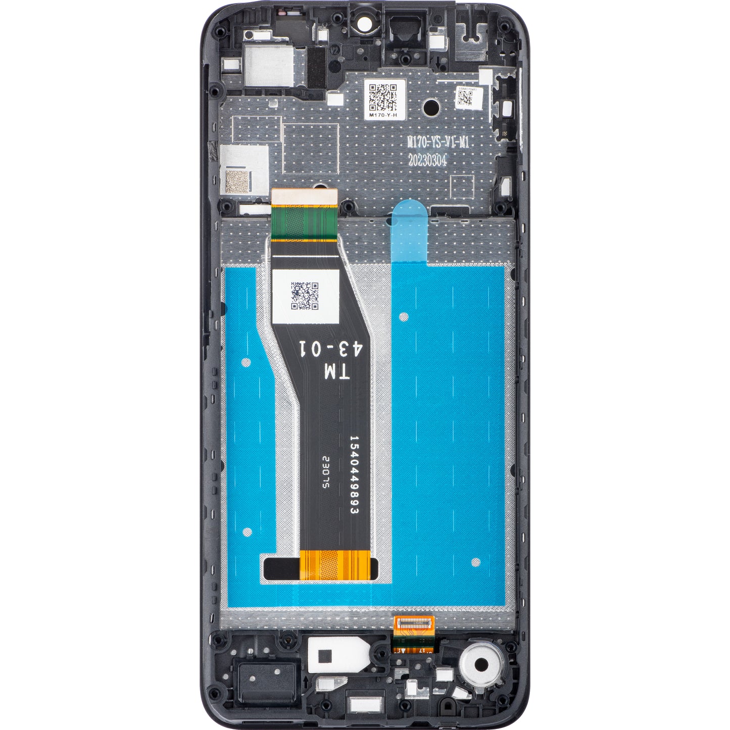 Motorola Moto E13 touchscreen scherm met frame, zwart, Service Pack 5D68C22340